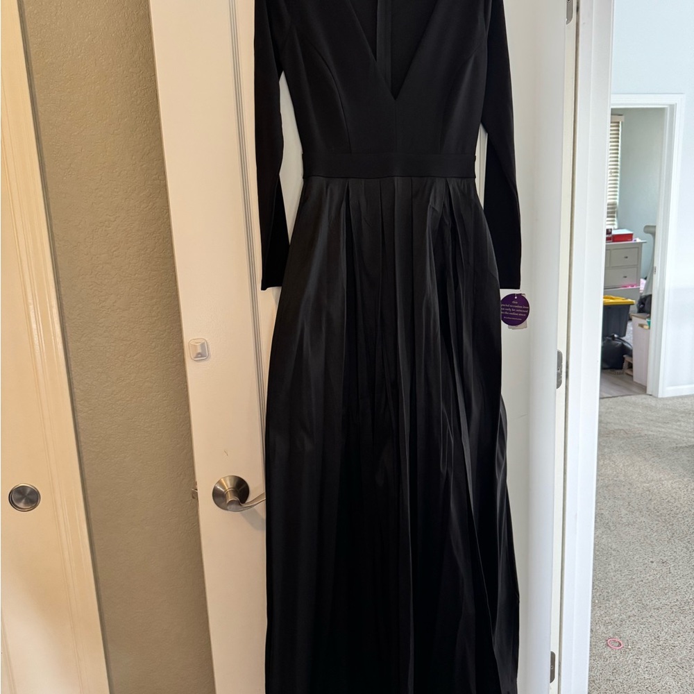 Windsor Black Long Sleeve Maxi Dress